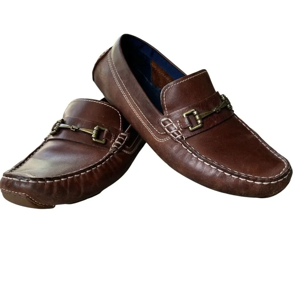Cole Haan Shoes Mens 8 M Kelson Bit Driver‎ Loafer Brown Leather Slip On C24715